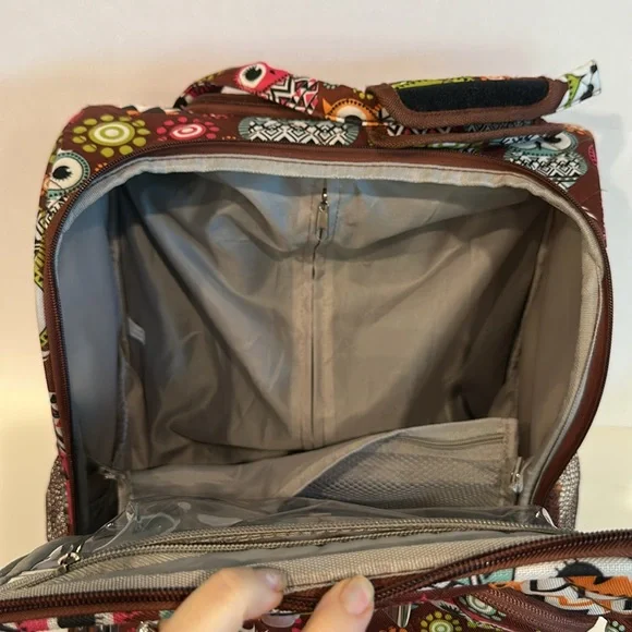 Rockland Owl Print Rolling Tote for Travel, Crafts or Storage - Picture 16 of 16